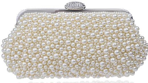 Pearl Detail Clutch Bag