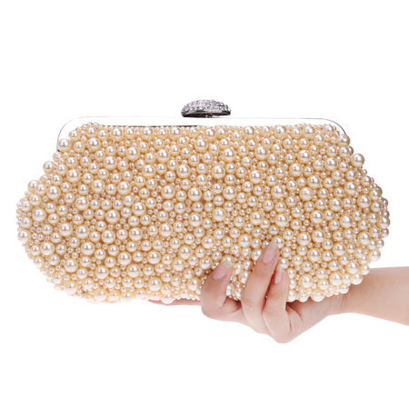 Pearl Detail Clutch Bag