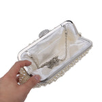 Pearl Detail Clutch Bag