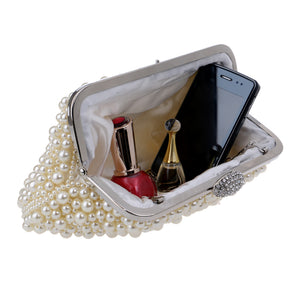 Pearl Detail Clutch Bag