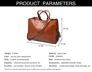 High Quality Casual Leather Handbag