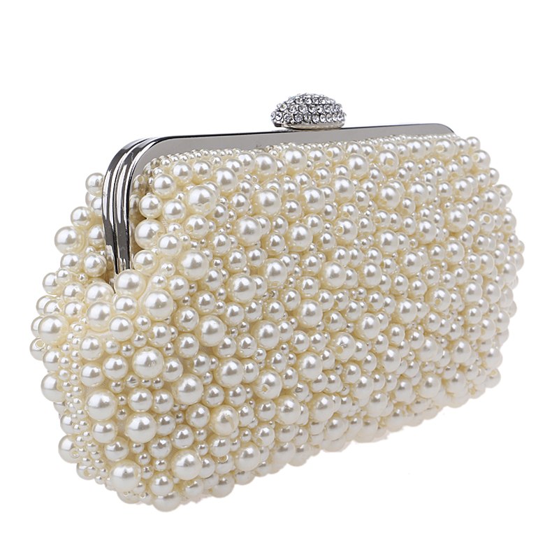 Pearl Detail Clutch Bag