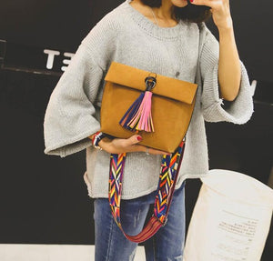 Colorful Strap Shoulder Bag