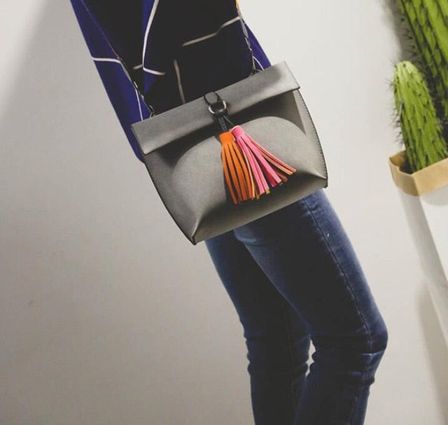 Colorful Strap Shoulder Bag