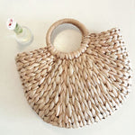 Half Moon Straw Bag