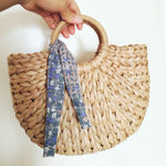 Half Moon Straw Bag