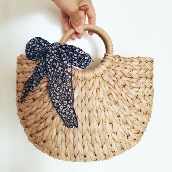 Half Moon Straw Bag