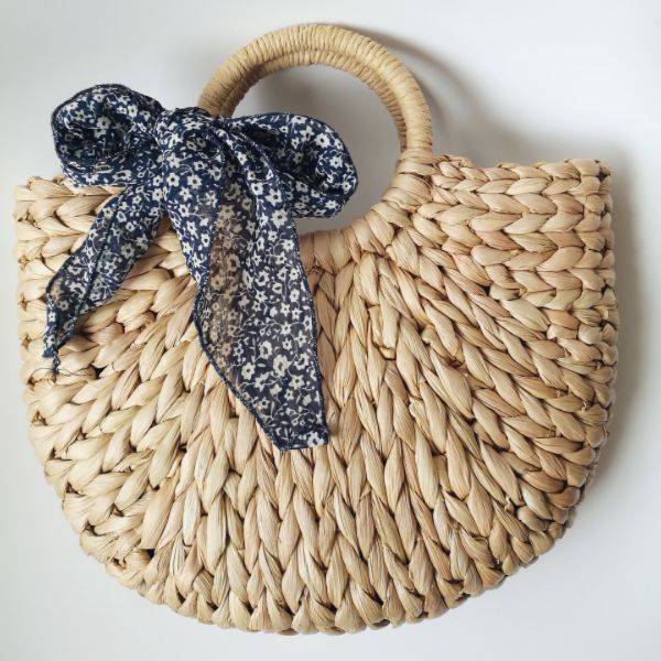 Half Moon Straw Bag