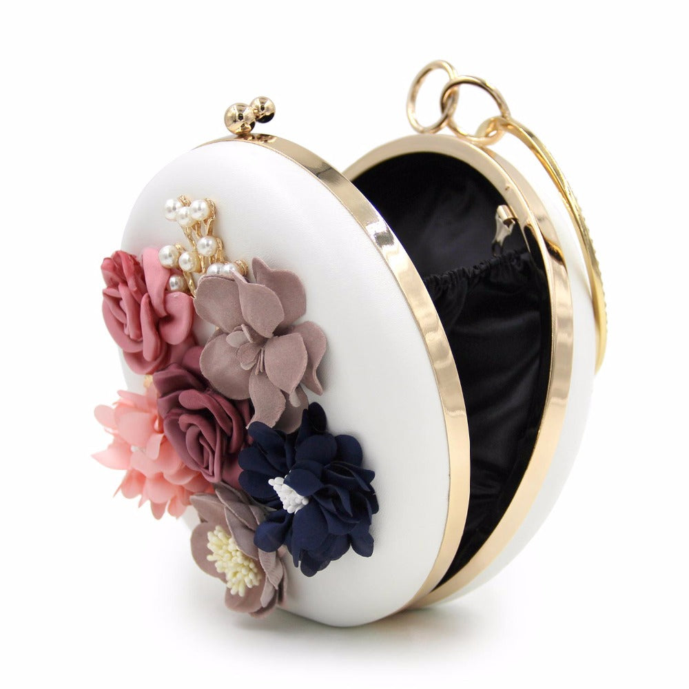 Floral Round Clutch