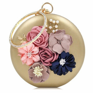 Floral Round Clutch