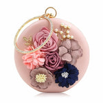 Floral Round Clutch