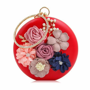 Floral Round Clutch