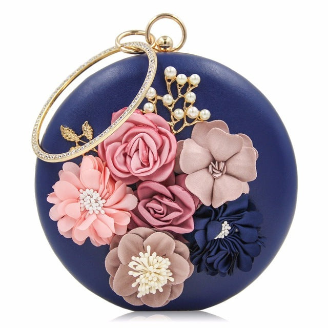 Floral Round Clutch