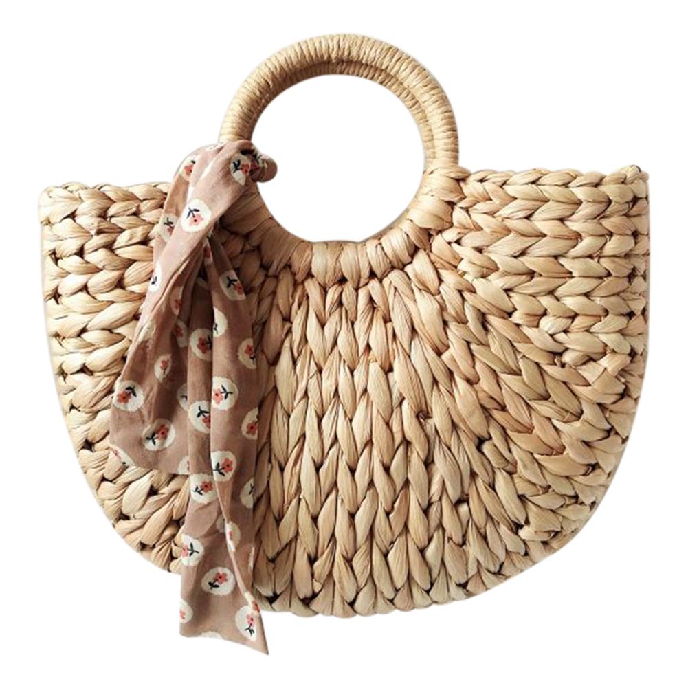 Half Moon Straw Bag