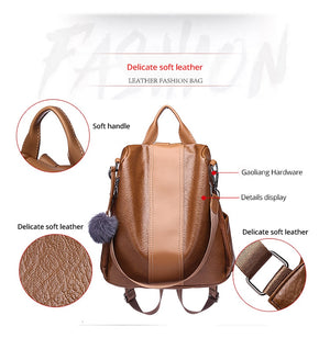 Hight quality vintage backpack -anti-theft-