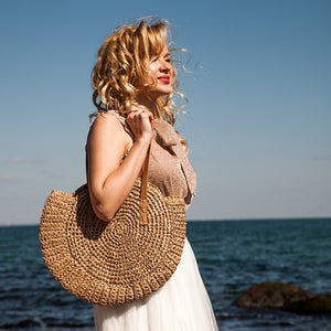 Hand-woven Round  Shoulder Bag